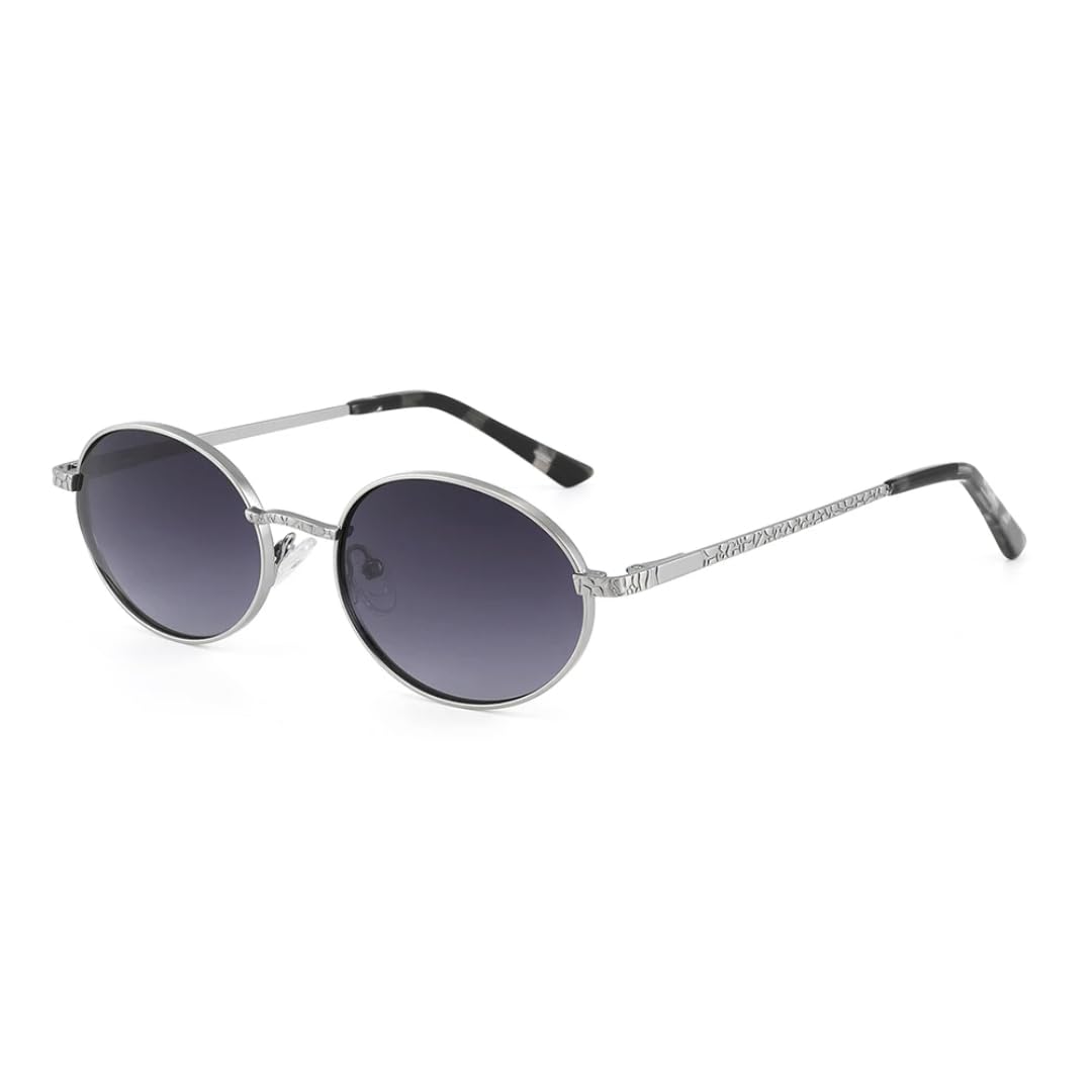 Gafas de sol polarizadas de metal ovaladas retro para mujer y hombre, pequeñas, vintage, de lujo.