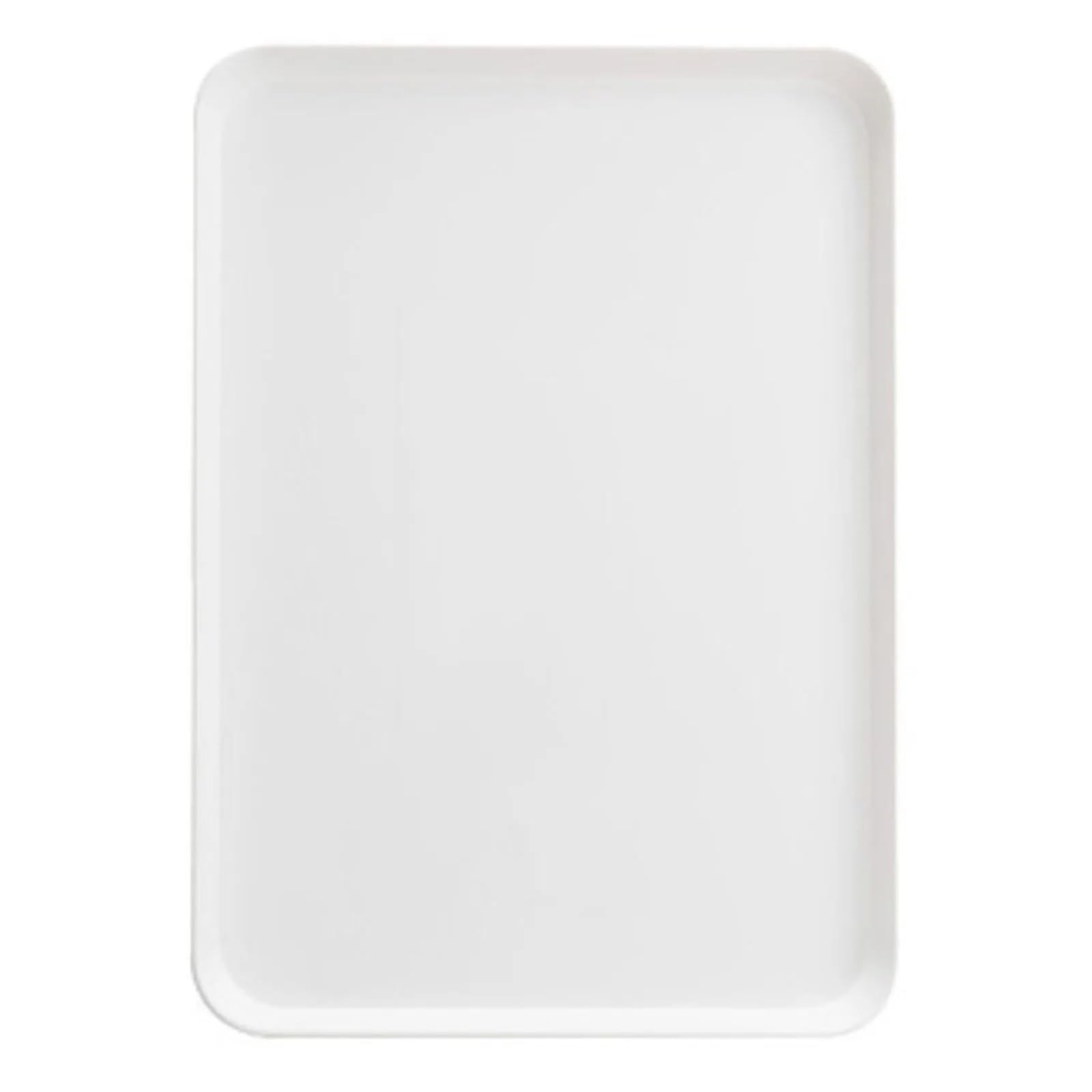 Juego de 3 bandejas rectangulares de plástico para desayuno, tazas de frutas y pan, platos versátiles para servir en casa, bar, hotel y más