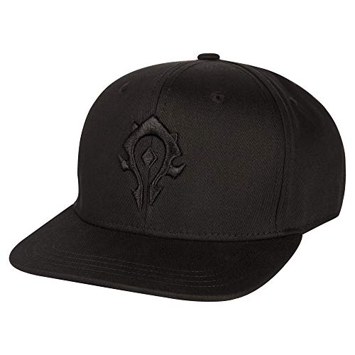 JINX World of Warcraft Blackout Horde Snapback Baseball Hat, Black, One Size