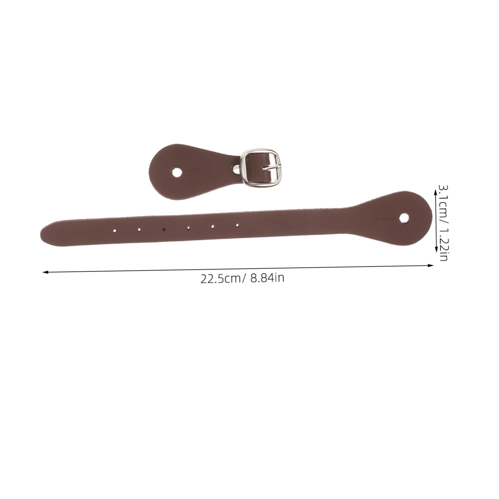 Happyyami 2Pcs Adjustable Boot Spurs Straps Durable PU Western Accessories Comfortable Fit for Equestrian Activities for Training and Competitions Deep