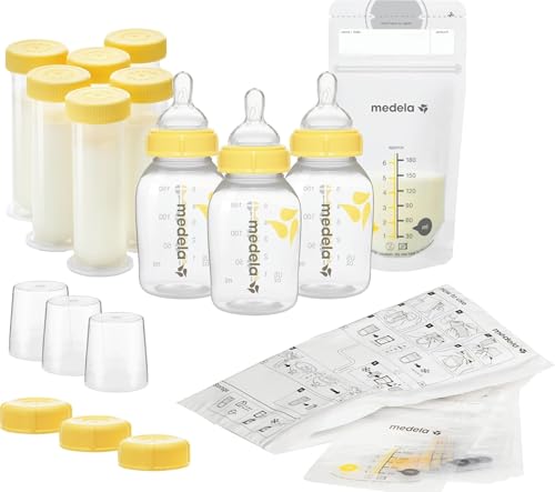 Image of Medela Store and Feed Set | Breast Milk Storage Bottles, Nipples, Breast Milk Storage Bags | BPA-Free