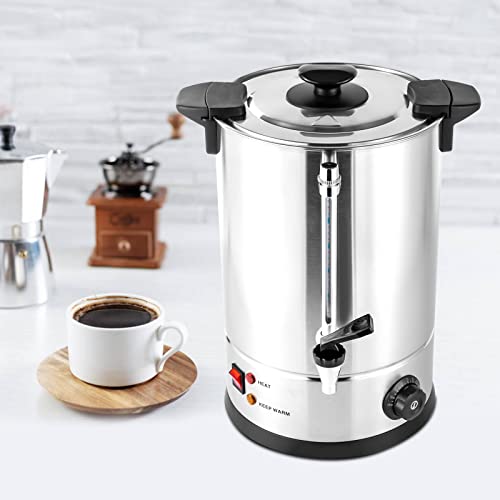 Commercial Coffee Urn, 1000W 12L Stainless Steel Tea Coffee Cater Hot Beverage Dispenser Coffee Maker Hot Water Catering Hot Water Boiler Tea Urn w/Thermostat control for Home, Party, Office, Wedding