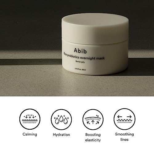 Abib Rice Probiotics Overnight Mask Barrier Jelly 2.71 Fl Oz I Intensive Hydrating Nourishing For Skin Barrier, Bouncy Skin Texture, Less Stress #TOP1