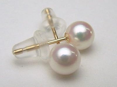 宇和島産 あこや本真珠 越物 パール ピアス K18製（真珠 ピアス） Amazon.co.jp: 美貴真珠 K18アコヤ真珠ピアス【7.5mm-8mm】【越