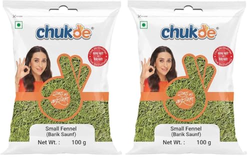 Image of Chukde Barik Saunf Lakhnavi, Small Fennel Seeds Whole Spices, 100g (Pack of 2)