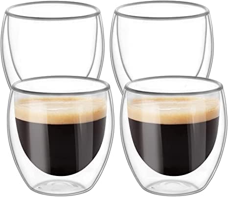 Conjunto Copos Para Café Parede Dupla Sem Alça 80ml borossilicato...