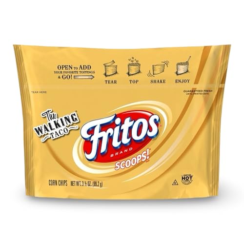 Fritos Scoops Walking Taco Chips Bags 3.5 Ounces Pack of 18