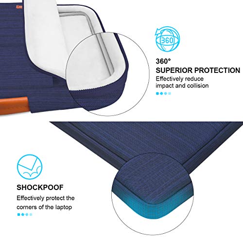 Lacdo 360° Protective 14" Laptop Sleeve Computer Case Portable Bag for HP EliteBook 840、Pavilion X360 / Lenovo IdeaPad、ThinkPad/ASUS ZenBook、VivoBook/Dell Inspiron、Latitude/Acer Notebook, Blue