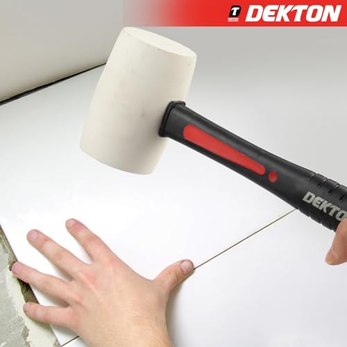 Dekton 16oz White Rubber Mallet with Fiberglass Handle-Durable & Lightweight - Image 4