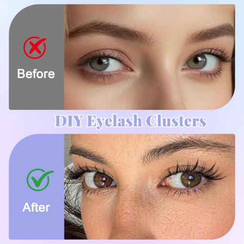 Image of MAYCREATE Self Adhesive Eyelash Cluster Volume Bunny False Lashes 9-11mm