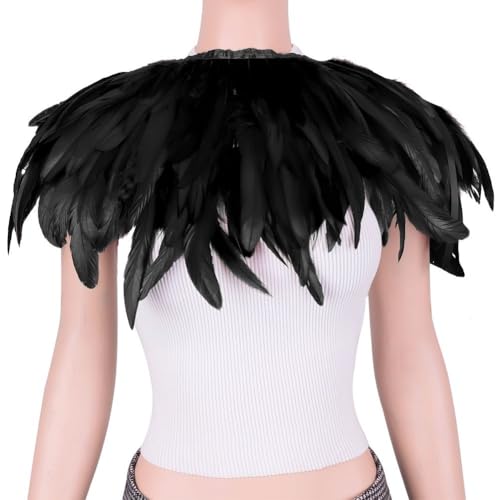 Accessoires de costume soirée et cape en plumes sans perte de volume - 4