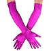 Beelittle Années 1920 Longue Soirée Opéra Gants Stretch Satin Gants De Coude De Mariée De Noce De Bal Parti 1920 Gants De Style pour femmes (Violet)