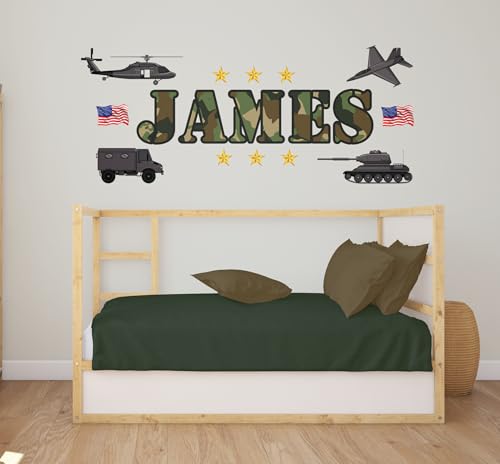 Vinilo decorativo militar personalizado para pared miniatura 4