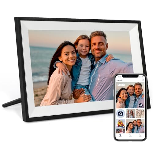 Humblestead Marco de Fotos Digital WiFi de 10,1 Pulgadas 32 GB, rotación automática, Pantalla táctil Inteligente, configuración remota sin Esfuerzo a través de la aplicación AiMOR, Negro