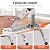 VEVOR 1-Step 330lbs Capacity Folding Steel Step Ladder, Adjustable Height, Non-Slip Sturdy Step Stool for Adults, Toddlers, Offices, RVs, Bathrooms, Bedrooms