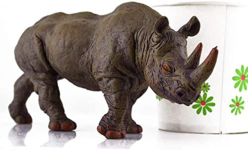 Statue de rhino cadeau idéal RLKHXBS figurine table en PVC solide - 4
