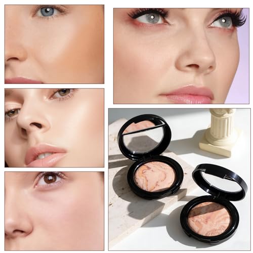 Image of Baked Pressed Powder, Matte Oil Control Setting Powder for Women Daily- 02 | Lightweight Pressed Face Powder with Soft-Focus Effect, Blendable Radiant Makeup Powder for Natural Everyday Look