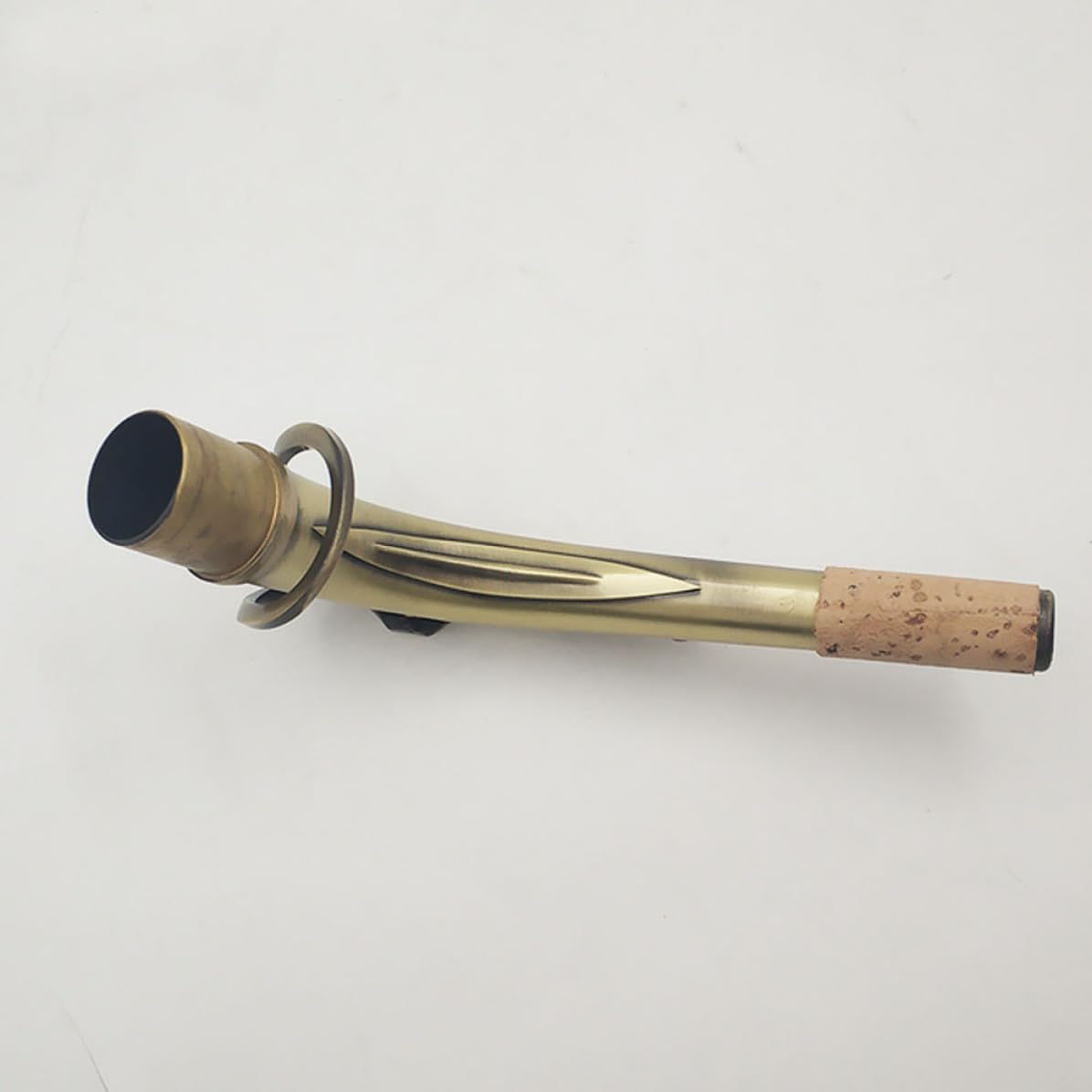 VOSAREA Saxophon Praktisches Zubehör 24,5mm Durchmesser Messing Biegungshals Wasserfest mit Antikem Elegantem Design für Altsaxophon