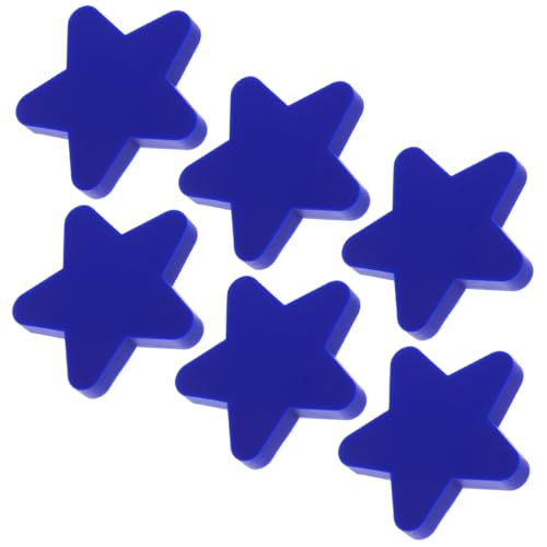 IWOWHERO 6pcs Cartoon Cabinet Handles Star Knobs for Dresser Wardrobe Closet Soft Material Knobs Cute Drawer Pulls Zinc Alloy