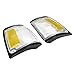 HECASA Pair Corner Lights Compatible with 1992-1995 Toyota Pick-Up Truck Replacement for 8161035080 8162035080 Corner Lamps Assembly Clear Lens Drive & Passenger Side Black Trim & Yellow Reflector