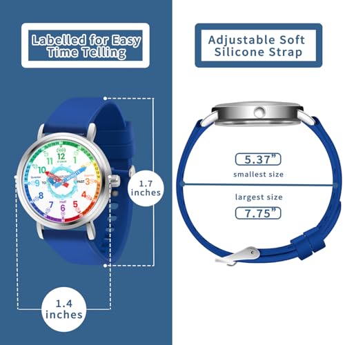 Kids Analog Watch, Learning Watch for Kids 8-12, Waterproof Childrens Watches for Boys Ages 5-7 6-8, Girls Watches4