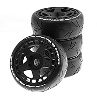 Amazon | 4ピース RCカータイヤ ホイールリム ゴム製タイヤ HPI