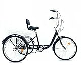 bicicleta tres ruedas adulto Manillar ajustable: adecuado para hombre y mujer en diferentes alturas. Guardabarros sobre ruedas: mantener el triciclo limpio. Rueda viene con tira reflectante: proporciona a un ciclista la seguridad a un mayor grado incluso durante la noche.