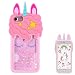 Joyleop Quicksand Unicorn Case for iPhone 5 5C 5S SE,Cute 3D Cartoon Animal Cover,Kids Girls Cool Fun Glitter Soft Silicone Gel Rubber Bling Kawaii Character Unique Shell Skin Protector for iPhone5
