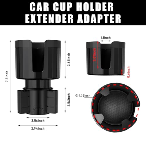 Extensor Portavasos para Carro Yourkar Negro miniatura 2