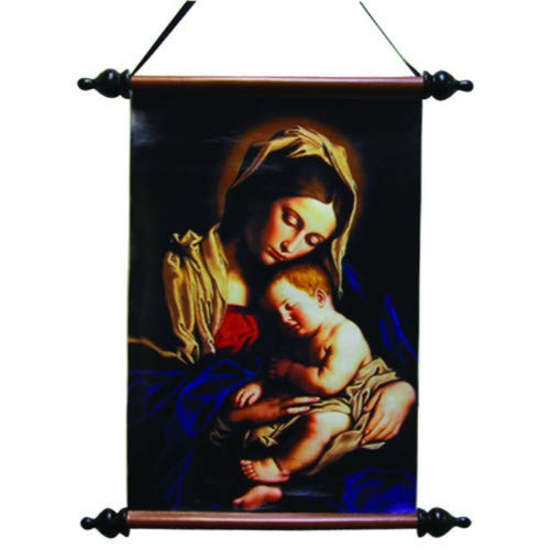 Vierge Marie et Enfant Jésus volute murale de 46 cm d'art chrétien