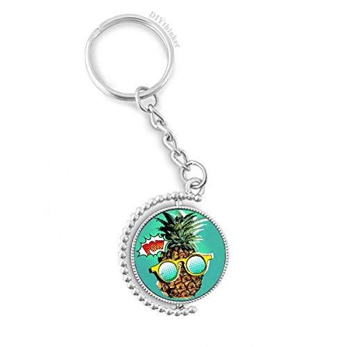 Key ring chain ananas rotatif pour organiser vos clés avec style et originalité