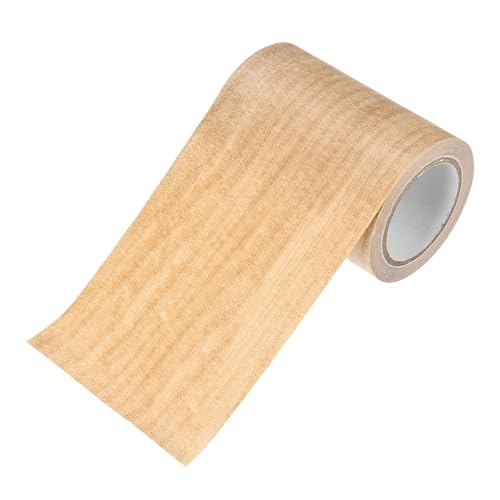 Image of M METERXITY 1-Roll Wood Grain Repair Tape, 3.15in x 15ft Textured Realistic Self-Adhesive Wood Floor Tape Contact Paper for Furniture /Floors /Home [Light Chestnut]