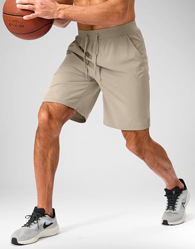 Image of Soothfeel Men's Running Shorts with Zipper Pockets 9 inch / 7 inch / 5 inch Quick Dry Eight Basketball Gym Workout Athletic Shorts