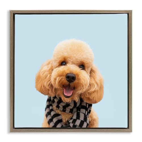 Stupell Industries Pet Personalized Custom Print Square Brown Floater Framed Wall Art