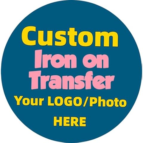 Custom DTF Prints Sticker Round Design, DIY Images/Text/Logo Printing Clothing Personalized Iron on Design for Company/Team/Organization Transfer Special Design (Custom Round Design) Cover