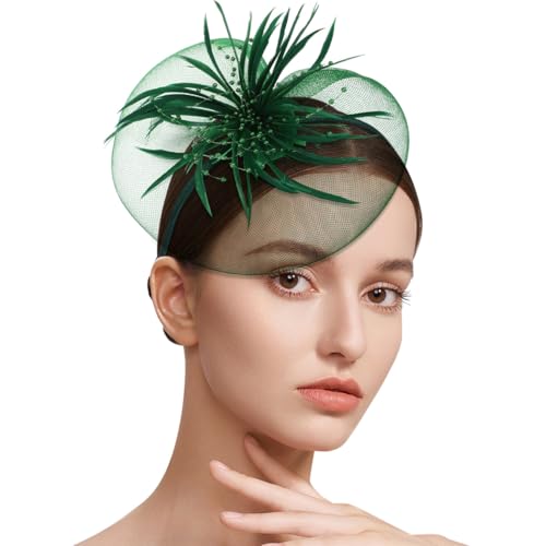 Barrette nœud plumes pour invitée de mariage et fêtes