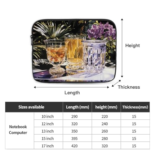 Elegant Crystal Cup Laptop Sleeve Case 15 Inch Suitable For Notebook Computer Tablet Traveling Carrying Simple Case4