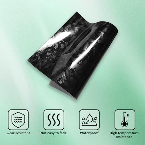 Image of Compatible with Black Forged Carbon Fiber Bowtie Emblem Wrap Kit GMC Logo Overlay Vinyl Wrap with Squeegee and Cutter 9PCS