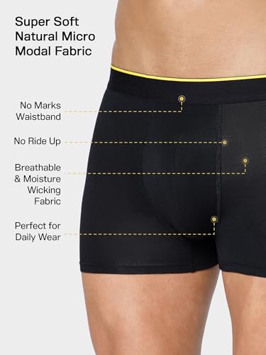 Image of Bummer Printed Micro Modal Trunks Underwear for Men - Ultra Soft & Breathable, 3 Times Softer Than Cotton, Anti-Bacterial, Stretchable for Ultimate Comfort & Style, Pack of 1 (A Shark Tank Product)