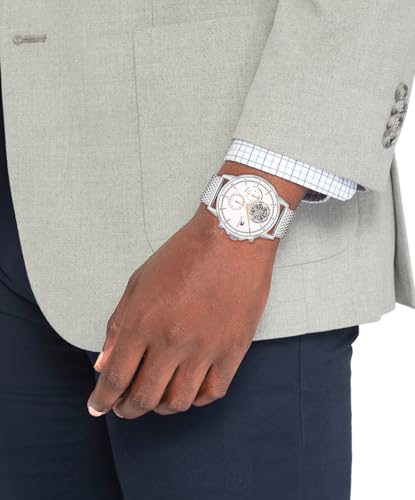Tommy Hilfiger Para Homem. 1710682 RelóGio AnalóGico Stewart Branco (Osfa), Casual, Bracelete, AçO InoxidáVel - 4