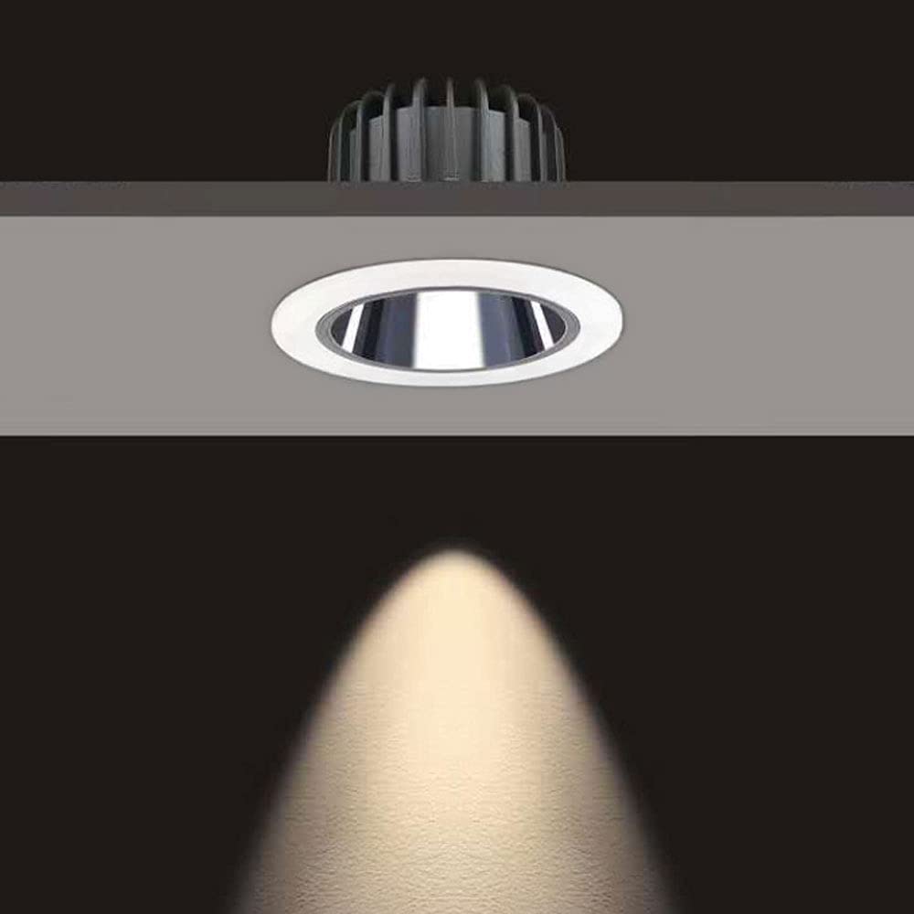 Focos LED empotrables, luminarias de Aluminio para Techo, Apliques de Techo para baño, empotrables Profundos, Paquete de 4