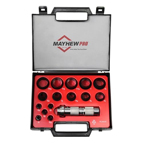 Image of Mayhew Tools 66000 Hollow Punch, 16-Piece Set, Black