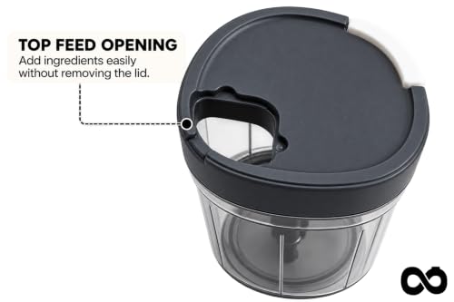 Image of DayWare Manual Vegetable Chopper | Virgin Food Grade Plastic | Top Feed Opening | Anit-Slip Rubber Grip | Ergonomically Designed Pull Handle | Blending Attachement