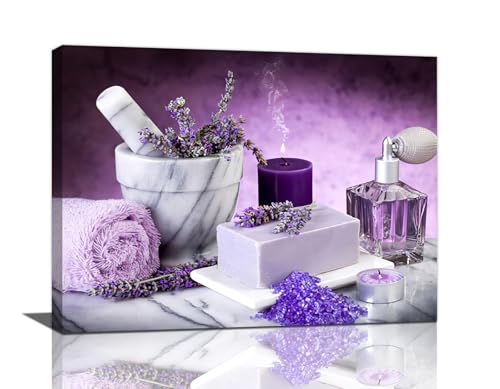 Purple Bathroom Decor Wall Art Lavender Spa Bathroom Pictures Canvas