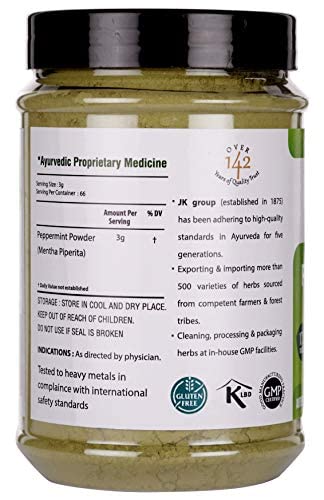 Peppermint Powder (Mentha Piperita) - 200G (7 Oz), Ideal Anti-Spasmodic | Ayurveda Herbal Supplement To Relieve Spasm Of Intestines, Also Useful In Anti-Septic, Deodorant And Carminative #TOP5