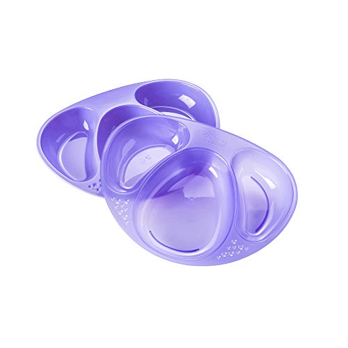 Kit 2 Pratos com Divisória Sections Roxo Tommee Tippee - TT048, Multilaser, Roxo