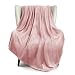 Exclusivo Mezcla Luxury Flannel Velvet Plush Throw Blanket – 50" x 60" (Pink)