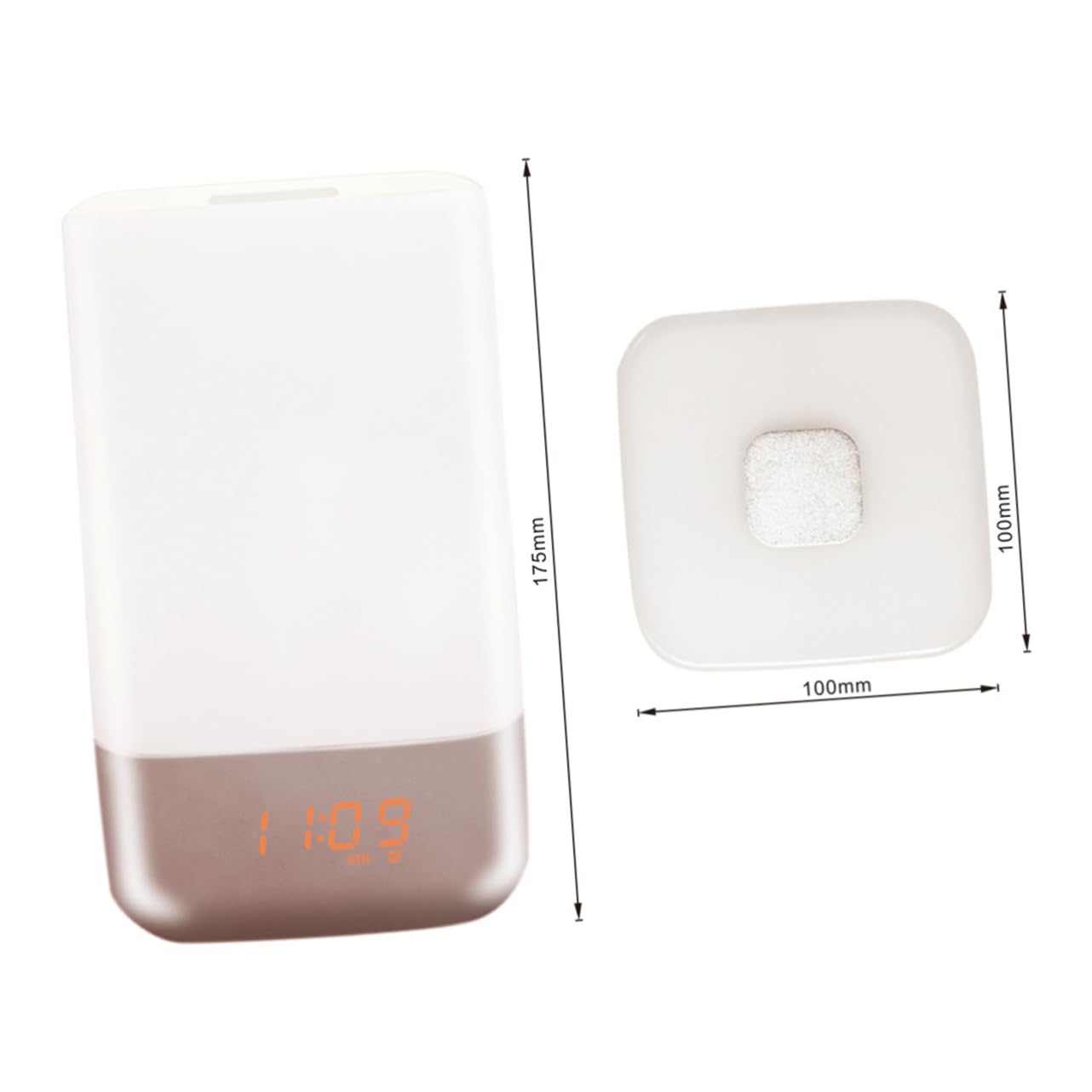 Ciieeo Lampe de Chevet Réveil avec Simulation Lever de Soleil et Fonction D'alarme Tactile en Abs pour Chambre