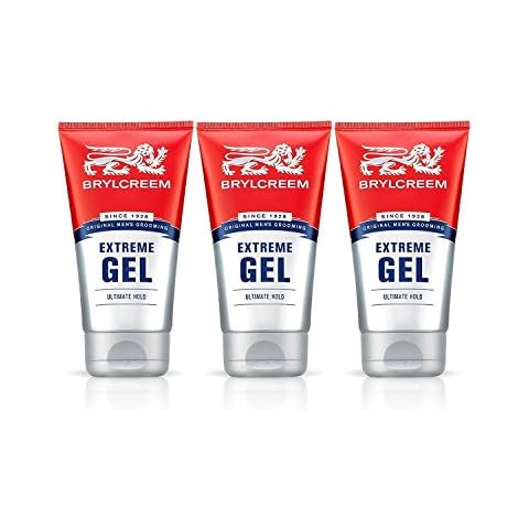 3X BRYLCREEM EXTREME ULTIMATE HOLD GEL 150ML MENS HAIR STYLING VITAMIN B5 Cover