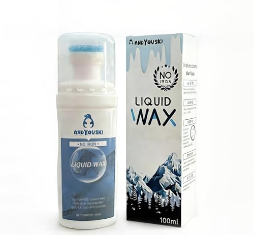 ANDYOUSKI 100ml Universal Liquid Ski Wax-No-Iron Application, Fluorine-Free Formula